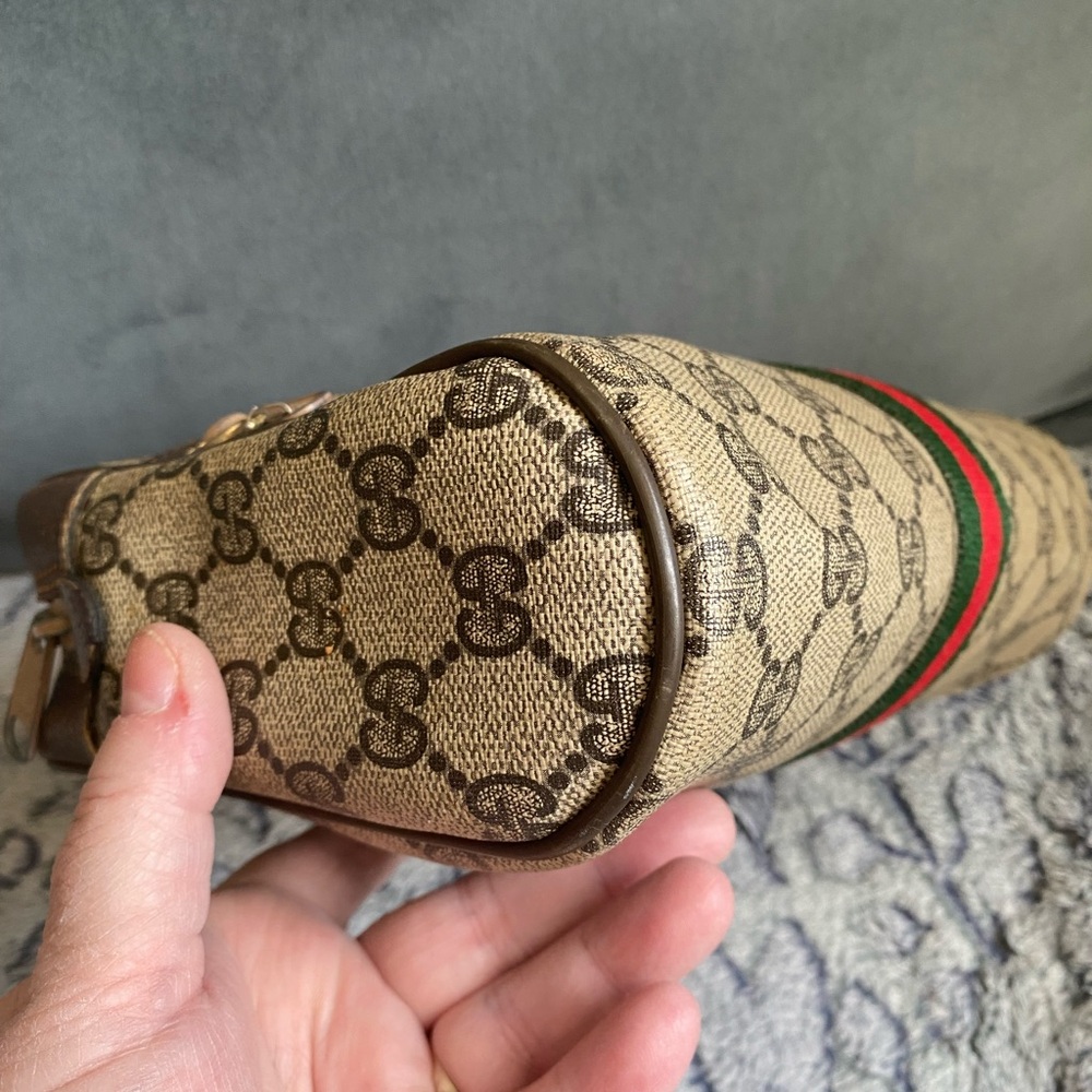 Gucci GG Men's PVC and Leather Toiletry Clutch Bag, Vintage - Picture 11 of 15